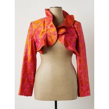 PAULE VASSEUR - Veste chic orange en soie - Femme - Taille 48 - Modz