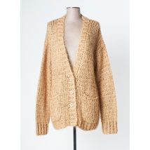 LA DOVITCH - Gilet manches longues beige en polyester - Femme - Taille 38 - Modz