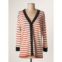 B.YU - Gilet manches longues marron en viscose - Femme - Taille 38 - Modz