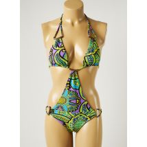 MISS BIKINI - Maillot de bain 1 pièce vert en polyamide - Femme - Taille 38 - Modz