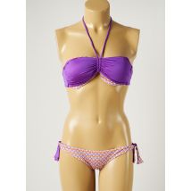 JUSTMINE - Maillot de bain 2 pièces violet en polyamide - Femme - Taille 36 - Modz