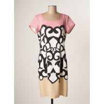 DIVAS - Robe mi-longue rose en polyester - Femme - Taille 40 - Modz