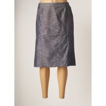 FRANCE RIVOIRE - Jupe mi-longue bleu en coton - Femme - Taille 40 - Modz
