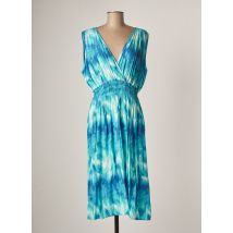 LEANA MODE - Robe mi-longue bleu en coton - Femme - Taille TU - Modz