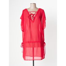 DARJEELING - Tunique manches courtes rouge en polyester - Femme - Taille 36 - Modz