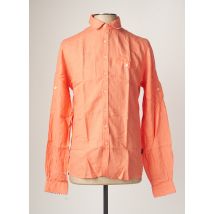 IZAC - Chemise manches longues orange en lin - Homme - Taille M - Modz