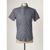 IZAC - Chemise manches courtes bleu en coton - Homme - Taille S - Modz