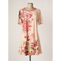 101 IDEES - Robe courte beige en polyester - Femme - Taille 40 - Modz