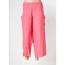 TERRE & MER - Pantalon 7/8 rose en lin - Femme - Taille 44 - Modz