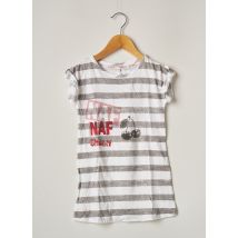 NAF NAF - Tunique manches courtes gris en coton pour fille - Taille 4 A - Modz