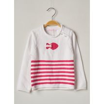 WEEK END A LA MER - Pull blanc en coton pour fille - Taille 2 A - Modz