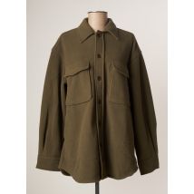 6397 - Veste casual vert en coton - Femme - Taille 34 - Modz