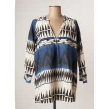BSBEE - Tunique manches longues bleu en coton - Femme - Taille 36 - Modz