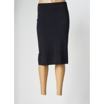 6397 - Jupe mi-longue gris en merinos - Femme - Taille 34 - Modz