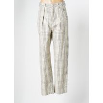 ISABEL MARANT - Pantalon droit beige en coton - Femme - Taille 34 - Modz