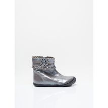 LITTLE MARY - Bottines/Boots gris en cuir - Fille - Taille 24 - Modz