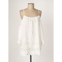 EMA BLUE'S - Top blanc en coton - Femme - Taille 38 - Modz