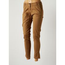 JOHANNA PARIS - Pantalon slim marron en coton - Femme - Taille 38 - Modz