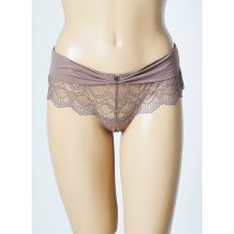 POMM'POIRE - Tanga marron en polyamide pour femme - Taille 36 - Modz