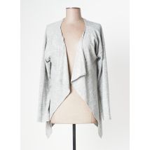 SMASHED LEMON - Gilet manches longues gris en polyester pour femme - Taille 40 - Modz