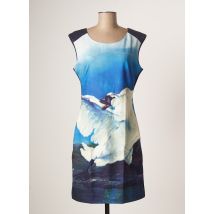 SMASHED LEMON - Robe mi-longue bleu en polyester - Femme - Taille 40 - Modz