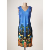 SMASHED LEMON - Robe mi-longue bleu en polyester - Femme - Taille 42 - Modz