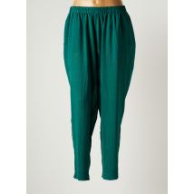 SEMPRE PIU BY CHALOU - Pantalon 7/8 vert en polyester - Femme - Taille 46 - Modz