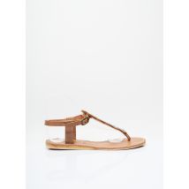 LAIDBACK LONDON - Tongs marron en cuir - Femme - Taille 36 - Modz