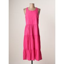 GAUDI - Robe mi-longue rose en coton - Femme - Taille 38 - Modz