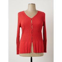 TEMPO REALE - Gilet manches longues orange en acrylique - Femme - Taille 44 - Modz