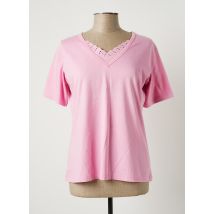 FIL & MAILLE - T-shirt rose en coton - Femme - Taille 42 - Modz