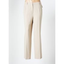 FASHION COLLECTION - Pantalon droit beige en polyester - Femme - Taille 48 - Modz