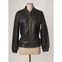 ROSE GARDEN - Veste en cuir noir en cuir d'agneau - Femme - Taille 36 - Modz