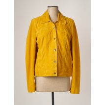 ROSE GARDEN - Veste en cuir jaune en cuir de chèvre - Femme - Taille 38 - Modz