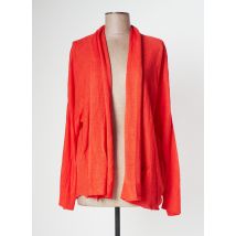 A.POIL - Gilet manches longues orange en lin - Femme - Taille 40 - Modz