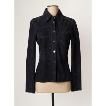 ROSE GARDEN - Chemisier bleu en cuir de chèvre - Femme - Taille 34 - Modz