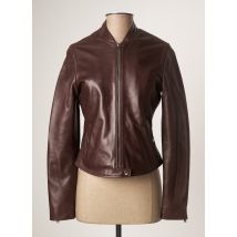 ROSE GARDEN - Veste en cuir marron en cuir - Femme - Taille 36 - Modz
