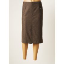 SOMMERMANN - Jupe mi-longue marron en laine vierge - Femme - Taille 46 - Modz