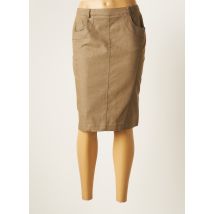 PAUPORTÉ - Jupe mi-longue marron en coton - Femme - Taille 38 - Modz