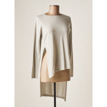 GRAN SASSO - Pull tunique gris en merinos - Femme - Taille 42 - Modz