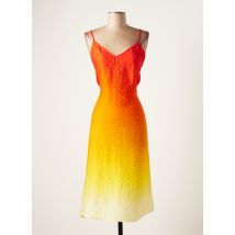 CASABLANCA - Robe mi-longue orange en soie - Femme - Taille 36 - Modz