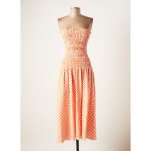 KENZO - Robe longue orange en coton pour femme - Taille 36 - Modz