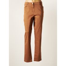 CHRISTINE LAURE - Pantalon slim marron en coton - Femme - Taille 48 - Modz