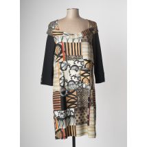 DOLCEZZA - Robe mi-longue beige en viscose - Femme - Taille 42 - Modz