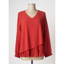 COULEURS DU TEMPS - Blouse orange en polyester - Femme - Taille 40 - Modz