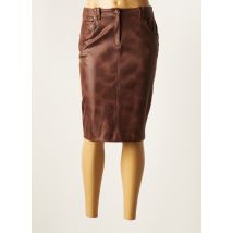 GUY DUBOUIS - Jupe mi-longue marron en polyester - Femme - Taille 50 - Modz