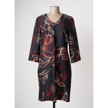 COULEURS DU TEMPS - Robe mi-longue noir en polyester - Femme - Taille 40 - Modz