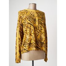 COULEURS DU TEMPS - Pull jaune en viscose pour femme - Taille 40 - Modz