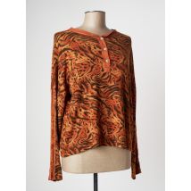 COULEURS DU TEMPS - Pull orange en viscose - Femme - Taille 40 - Modz