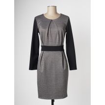 COULEURS DU TEMPS - Robe mi-longue noir en polyester - Femme - Taille 36 - Modz